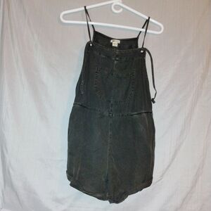 Women's Black Denim Overalls